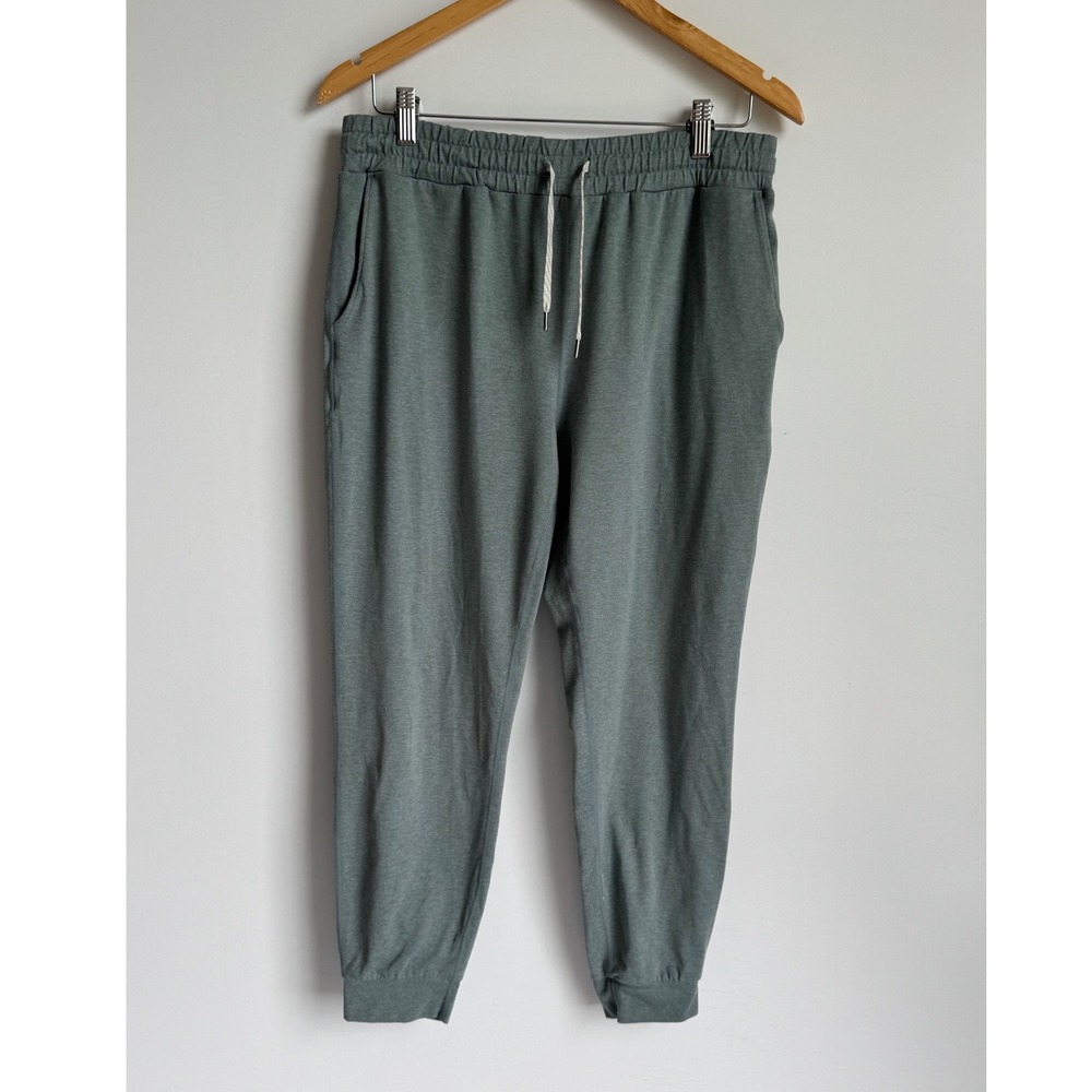 Vuori Performance Joggers Sage Green Heather DreamKnit Pants Large VW303 Pockets